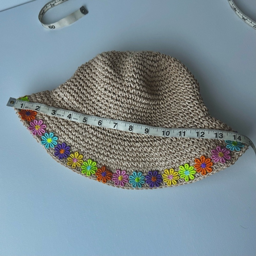 Kids Floral Crochet Hat - Picture 9 of 9
